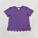 RTS GT1776 toddler girl clothes solid color girl summer top cotton clothes