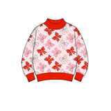 8.12 Pre-order girls valentine long sleeves mock neck shirt top