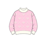 8.12 Pre-order girls valentine long sleeves mock neck shirt top