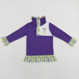 GT0412--  Mardi Gras long sleeve dog GIRLS pullover