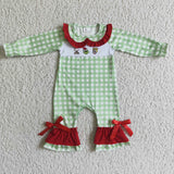 Matching boys girls Christmas kids clothing embroidery