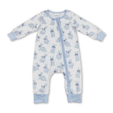 Matching Baby girls boys pink blue bunny short sleeve pajamas clothing