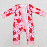 LR0839--Valentine love pink zip sleeper