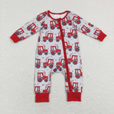 5.5 LR0887-- long sleeve tractor baby sleeper