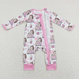 LR0906--Valentine's Day pink long sleeve  baby sleeper