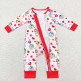 LR0908--dog heart long sleeve baby sleeper