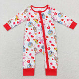 LR0908--dog heart long sleeve baby sleeper
