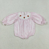 LR2184  Halloween baby girls smocked Turkey bubble