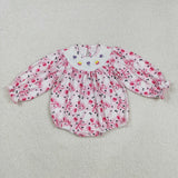 LR2216  Halloween baby girls smocked ghost bubble