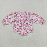 LR2216  Halloween baby girls smocked ghost bubble