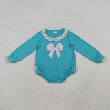 LR2432  baby Embroidered bow bubble