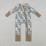 LR2734 baby boys boot long sleeve zipper romper