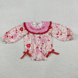 LR2769 baby smocked Jesus loves me  long sleeves romper