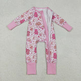 LR2855 baby girls western long sleeve zipper