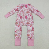 LR2855 baby girls western long sleeve zipper