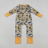 LR2942 baby boys cowboy long sleeves zipper romper