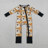 LR2986 baby duck long sleeves zipper romper