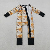 LR2986 baby duck long sleeves zipper romper