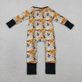 LR2986 baby duck long sleeves zipper romper