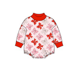 8.12 Pre-order girls valentine long sleeves mock neck bubbles