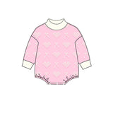 8.12 Pre-order girls valentine long sleeves mock neck bubbles