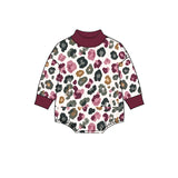 10.12 Pre-order LR3390 baby leopard long sleeve mock neck romper