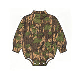 10.23 Pre-order  Baby boys camo long sleeve mock neck romper
