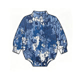 10.23 Pre-order  Baby boys camo long sleeve mock neck romper