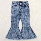 Fashionable girl denim flares