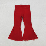 P0083 new style Denim red pants
