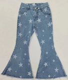 new style star blue Denim bell bottoms