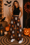 8.5 Pre-order P1131 Adult women Halloween ghost pumpkin leopard long Pant