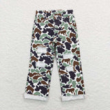 P0413-- camo green gray long pants boys jeans