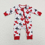 LR0903--long sleeve Valentine's Day baby sleeper