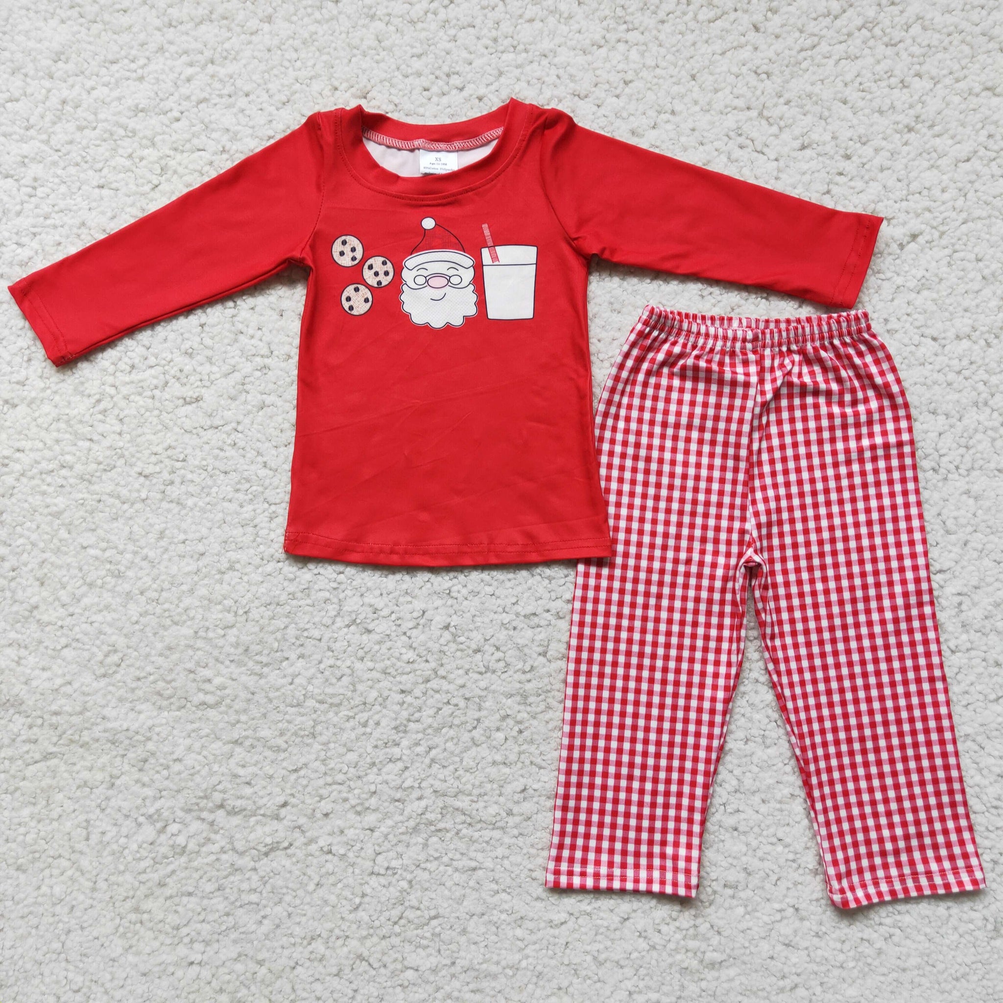 2.99 red Christmas boys clothing outfits – Lilykidsclothes