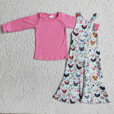 Pink top chicken suspenders