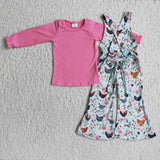 Pink top chicken suspenders