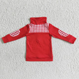 cartoon boyl's red zipper top