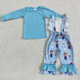 6.5 blue Girl cartoon outfits