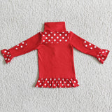 cartoon girl's red zipper top
