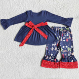 JESUS Girl's blue long-sleeved suit