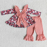 Pink bow suit for Valentine's Day