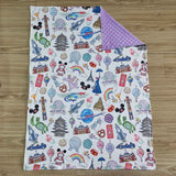 purple cartoon blanket