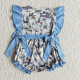 Blue baby romper
