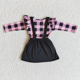Valentine's Day love embroidered black strap skirt