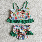 5.5 green  cartoon Children's swimsuit