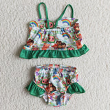 5.5 green  cartoon Children's swimsuit