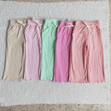 pink--Comfortable loose cotton wide leg pants