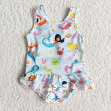 blue cartoon Children's swimsuit
