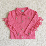 Bright denim for fall fashion--pink